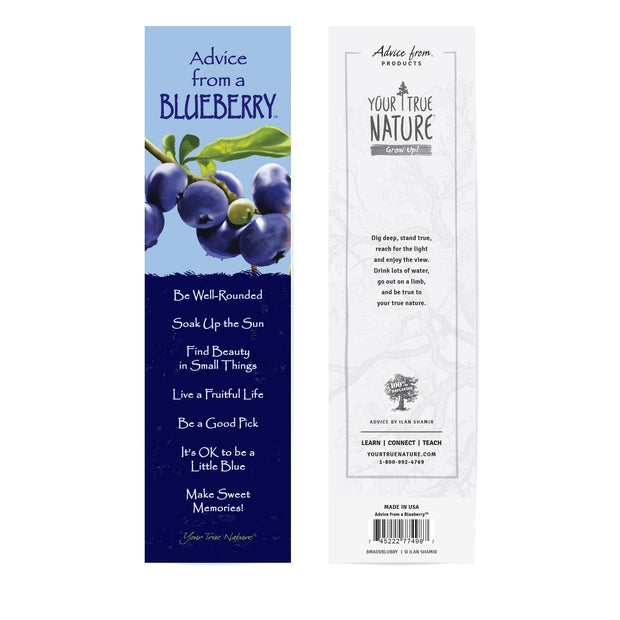 Advice from a Blueberry Laminated Bookmark