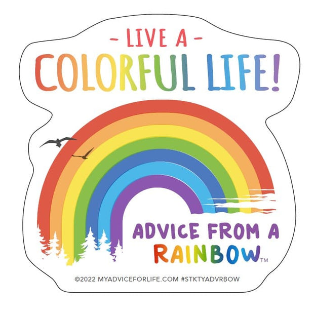 Advice from a Rainbow -Typography Sticker