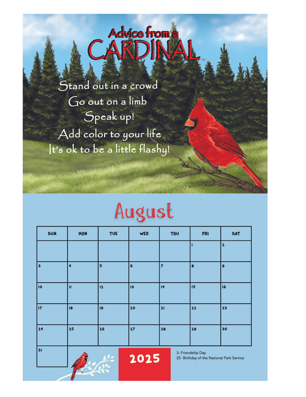 2025 Calendar - Birds, Bees, Flowers & Trees Edition