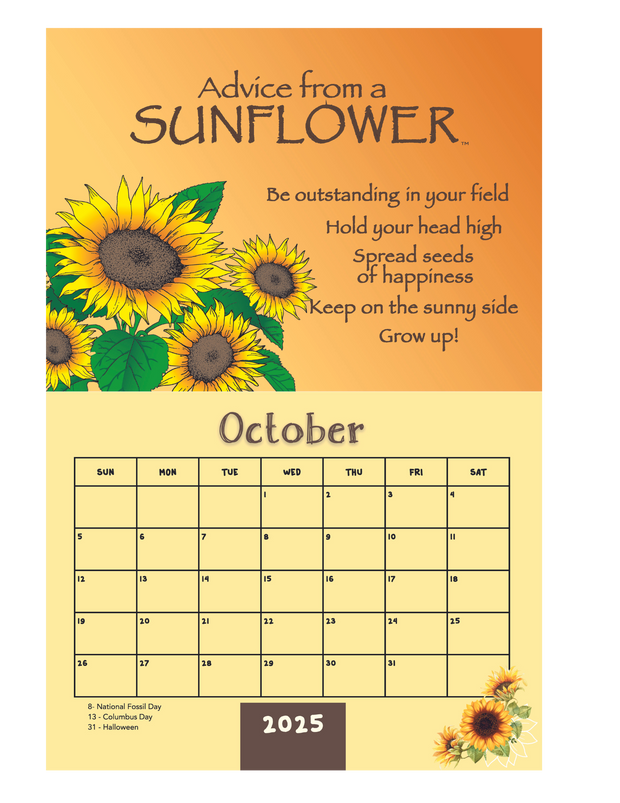 2025 Calendar - Birds, Bees, Flowers & Trees Edition