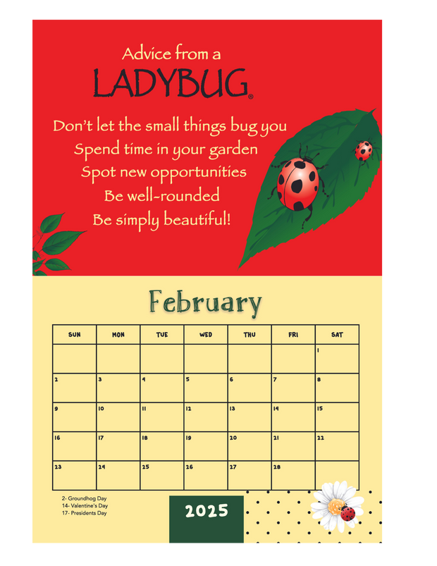 2025 Calendar - Birds, Bees, Flowers & Trees Edition