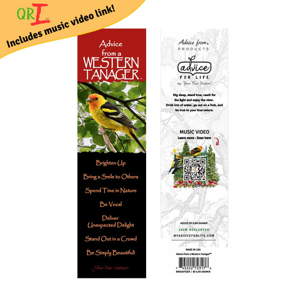 Advice from a Western Tanager Laminated Bookmark