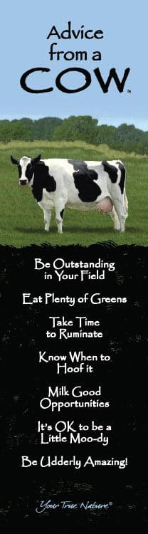 Advice from a Cow Laminated Bookmark