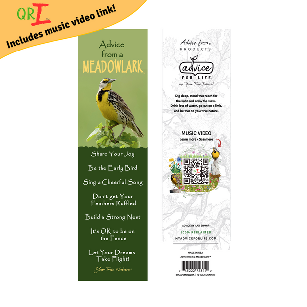 Advice from a Meadowlark Laminated Bookmark