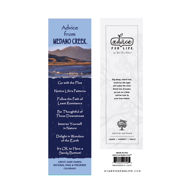 Advice from Medano Creek - Great Sand Dunes Laminated Bookmark