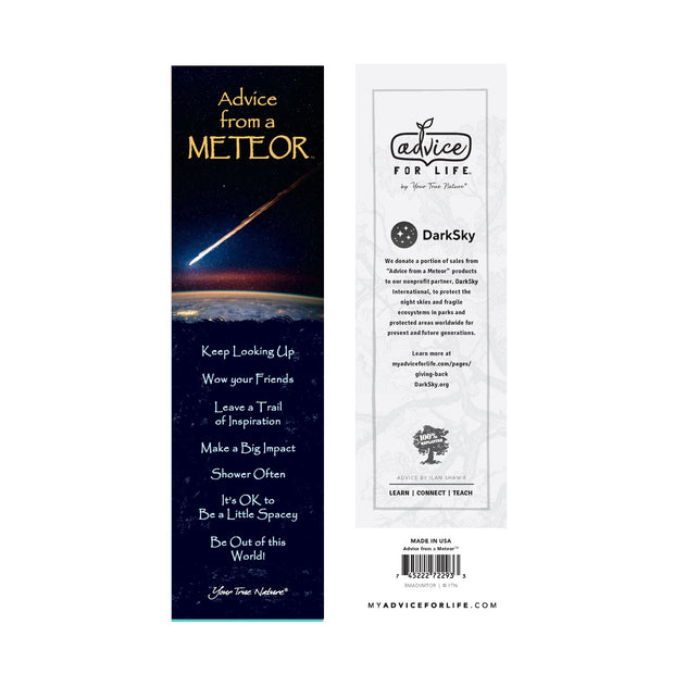 Advice from a Meteor Laminated Bookmark