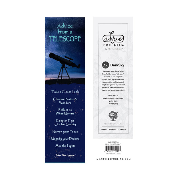 Advice from a Telescope Laminated Bookmark