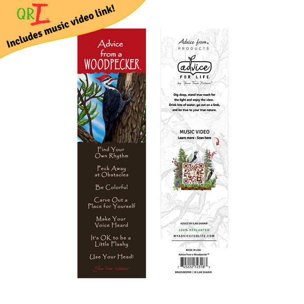 Advice from a Woodpecker Laminated Bookmark