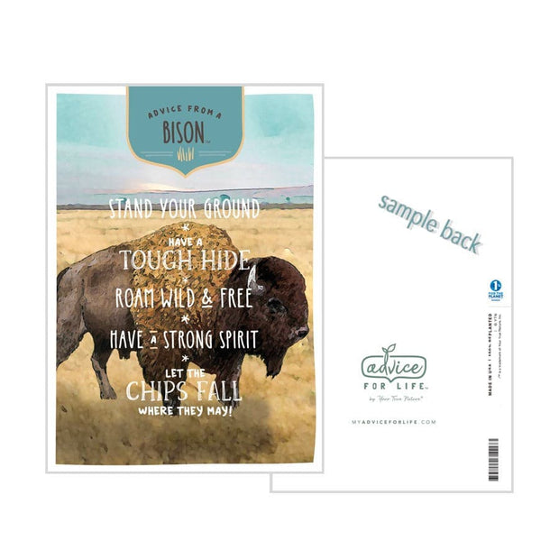 Advice from a Bison Greeting Card - Blank