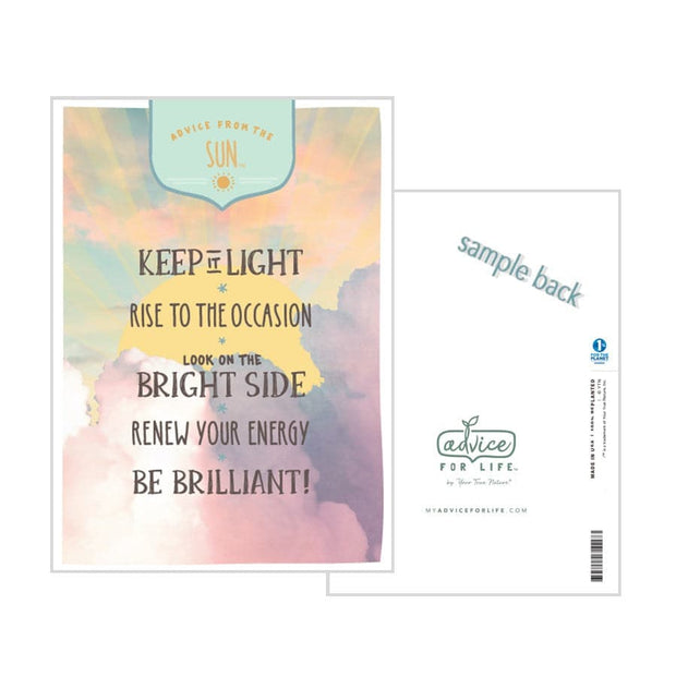 Advice from the Sun Greeting Card - Blank