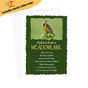 Advice from a Meadowlark-Greeting Card