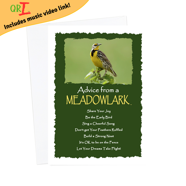 Advice from a Meadowlark-Greeting Card