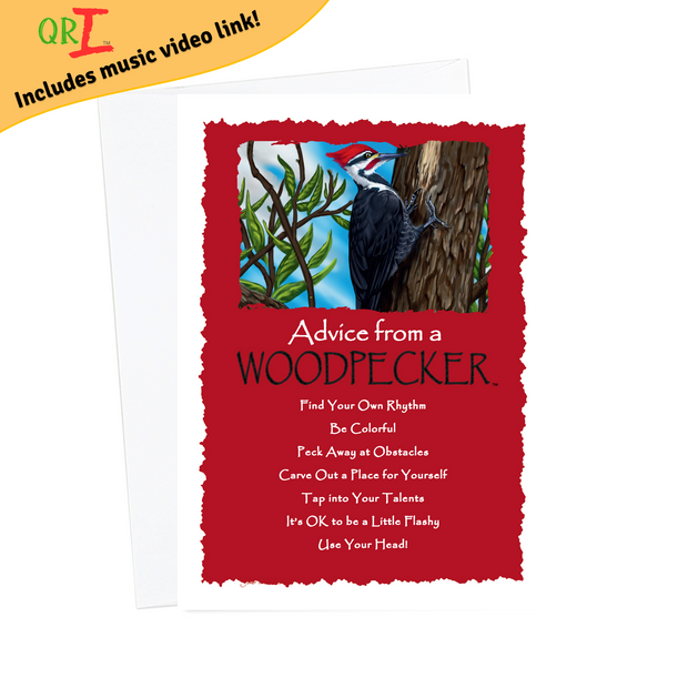 Advice from a Woodpecker-Greeting Card