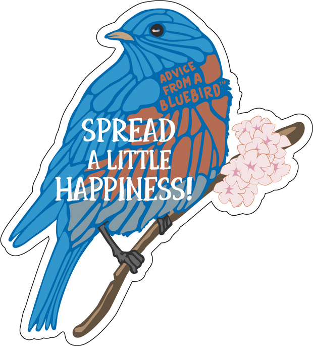 Advice from a Bluebird - Large Sticker