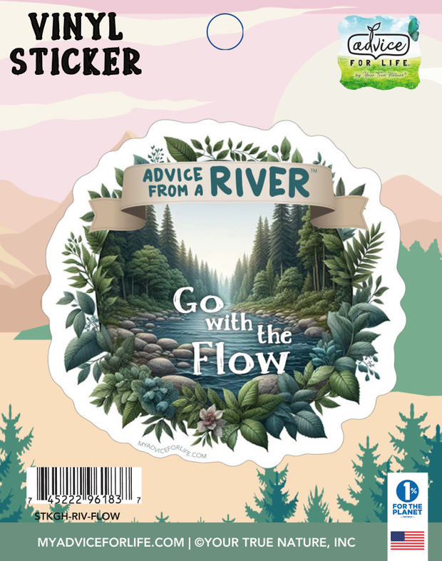 Fall River Sticker Sticker - River - Go with the Flow_Gallery Collection_3x3.75 – Advice ...