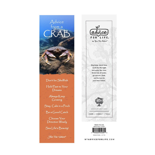 Advice from a Crab Laminated Bookmark