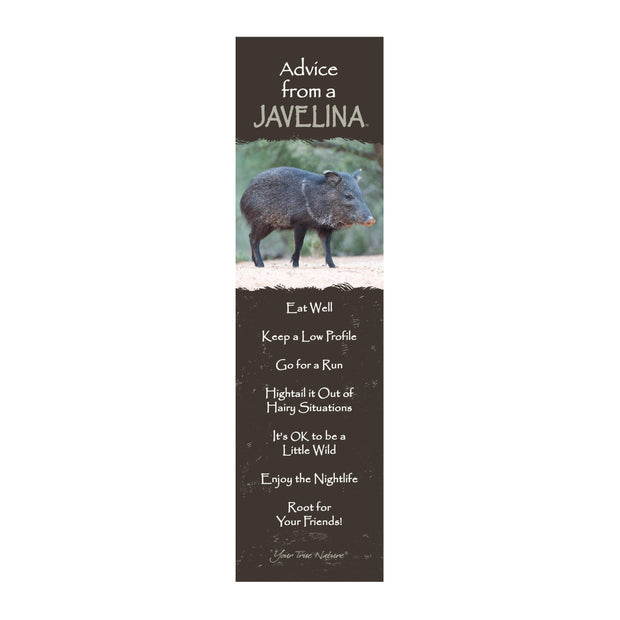 Advice from a Javelina Laminated Bookmark