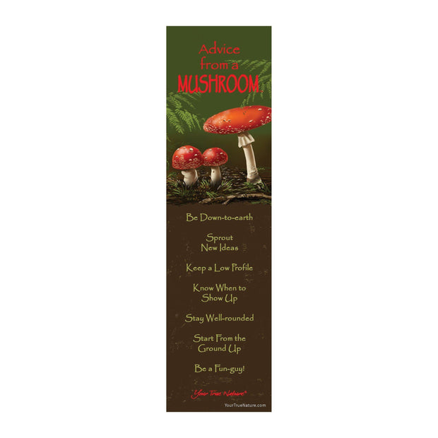 A mushroom wooden bookmark