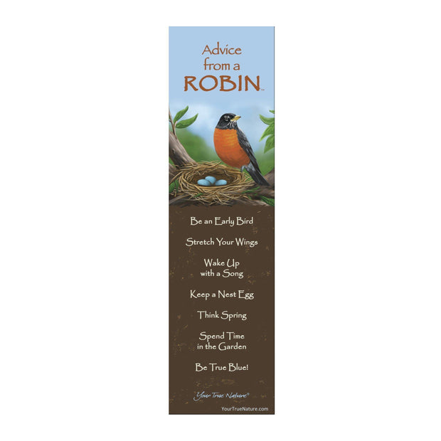Advice from a Robin Laminated Bookmark