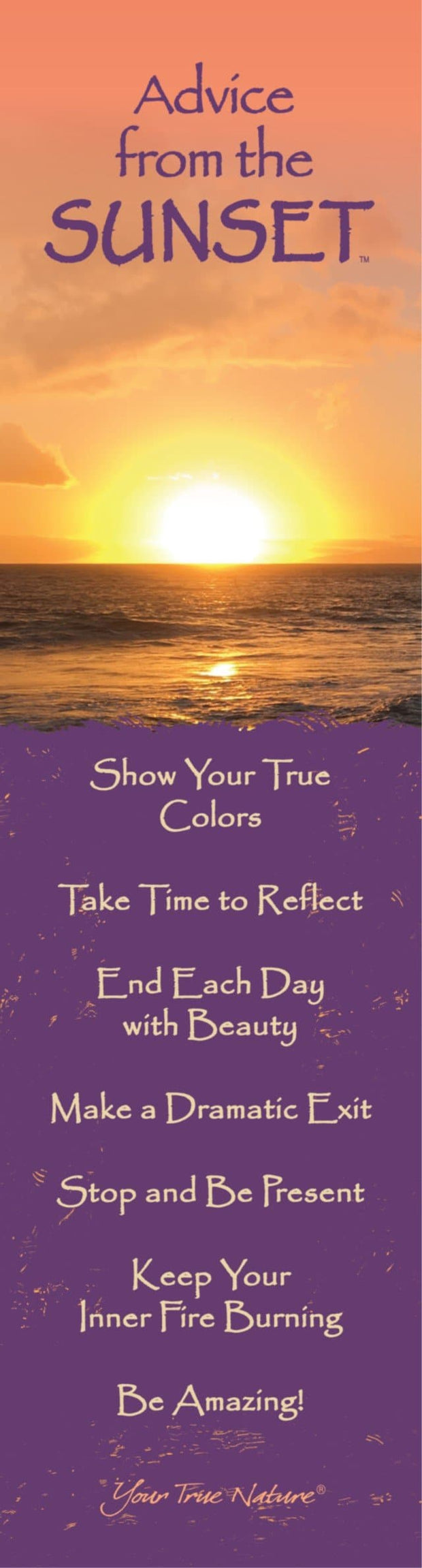 Advice from a Sunset Beach Laminated Bookmark