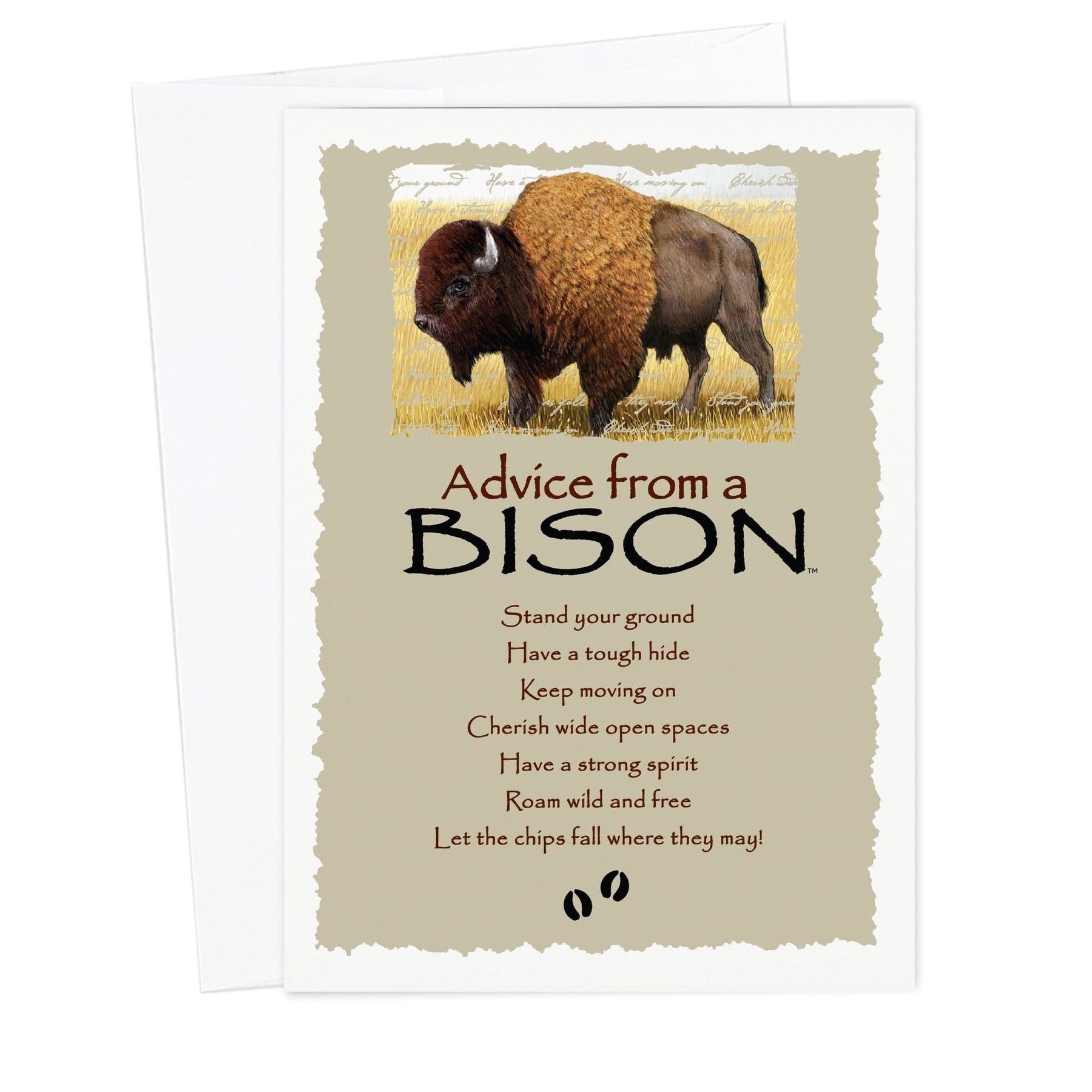 Advice from a Bison Greeting Card – Advice For Life