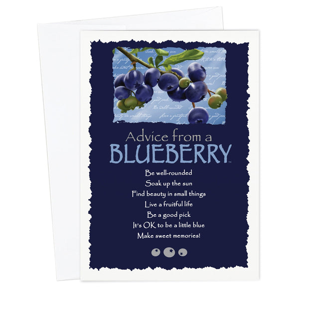 Advice from a Blueberry Greeting Card