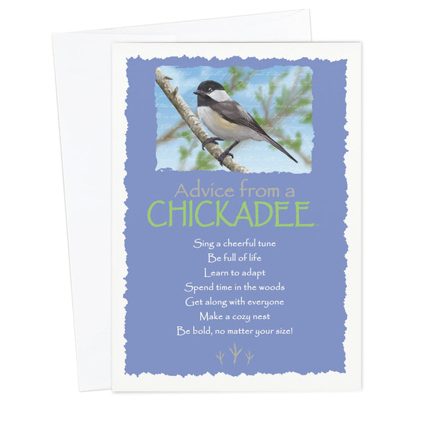 Advice from a Chickadee Greeting Card