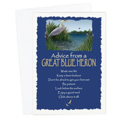 Advice from a Great Blue Heron Greeting Card
