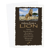 Advice from a Lion Greeting Card