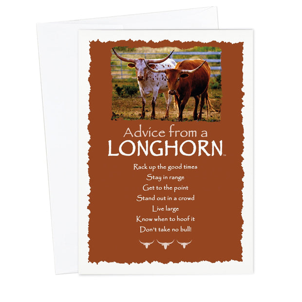 Advice from a Longhorn Greeting Card