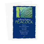 Advice from a Peacock Greeting Card