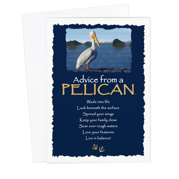 Advice from a Pelican Greeting Card