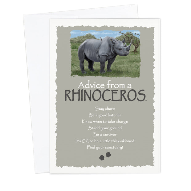 Advice from a Rhinoceros Greeting Card