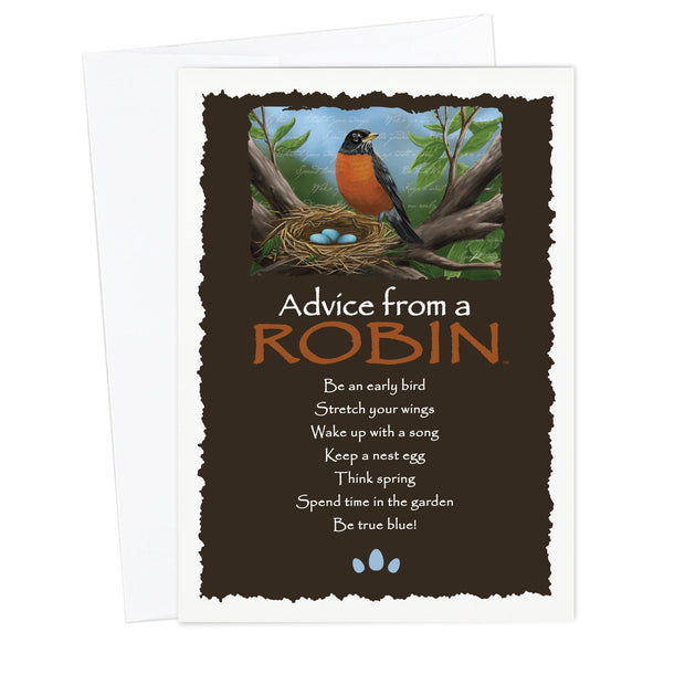 Advice from a Robin Greeting Card