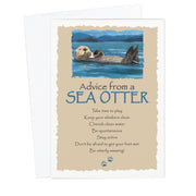 Advice from a Sea Otter Greeting Card