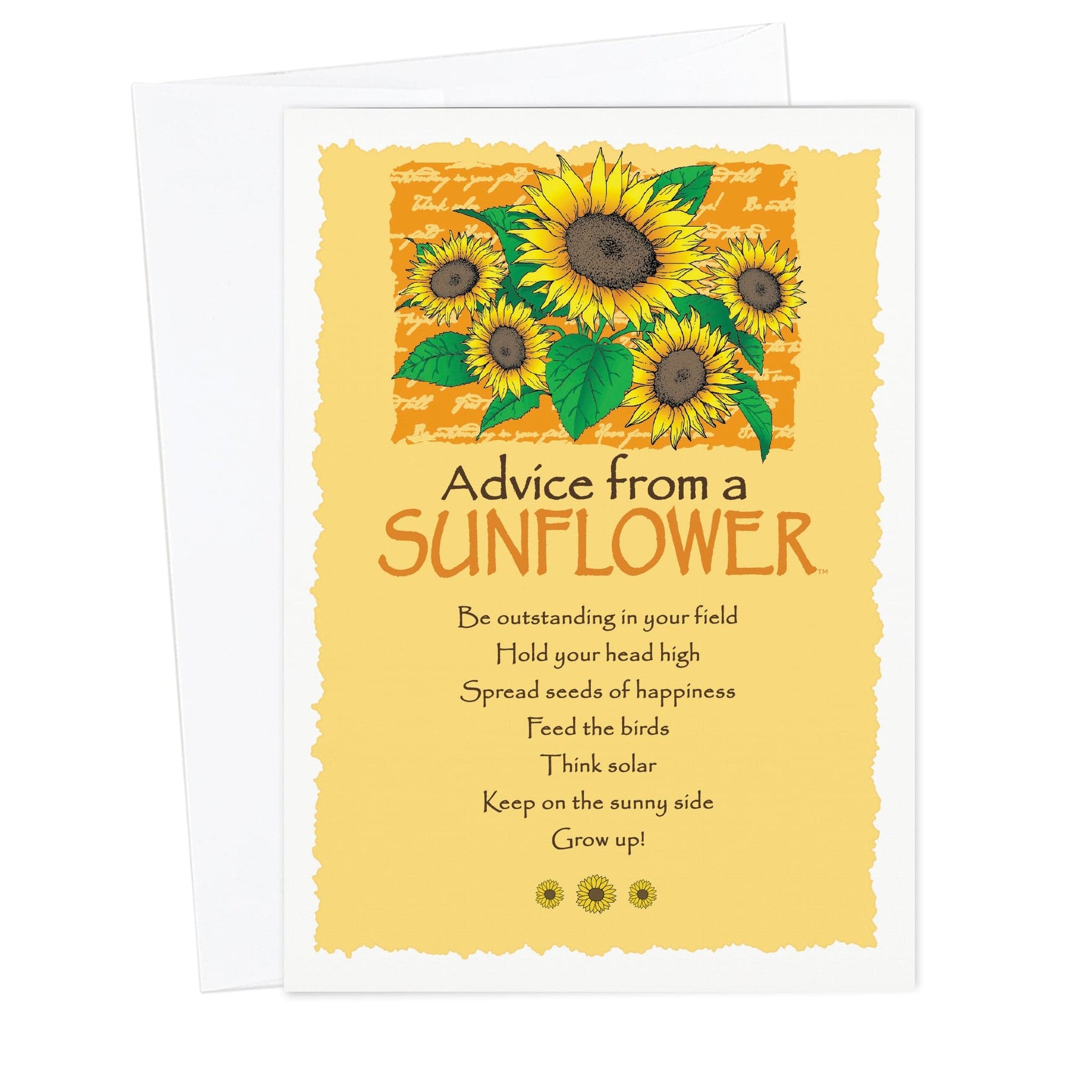 Advice From A Sunflower Greeting Card Advice For Life Advice from a sunflower greeting card advice for life