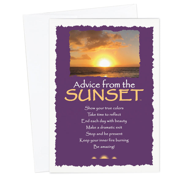 Advice from a Sunset Beach Greeting Card