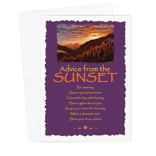 Advice from a Sunset Greeting Card