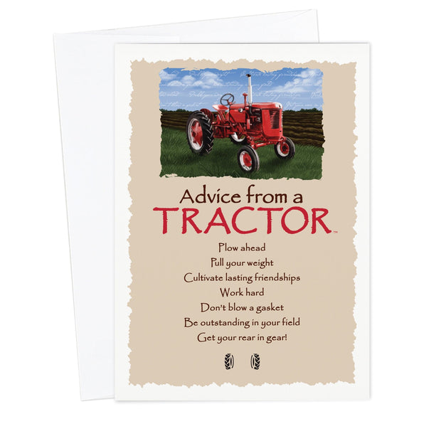 Advice from a Tractor Greeting Card