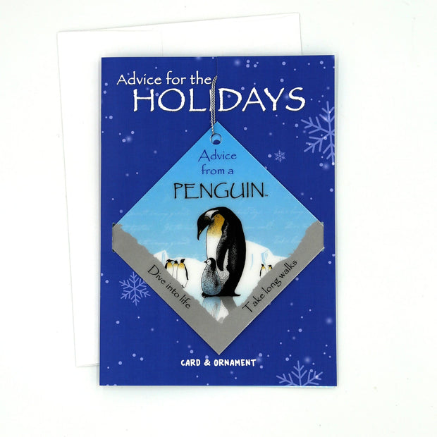 Advice from a Penguin Ornament Christmas Card