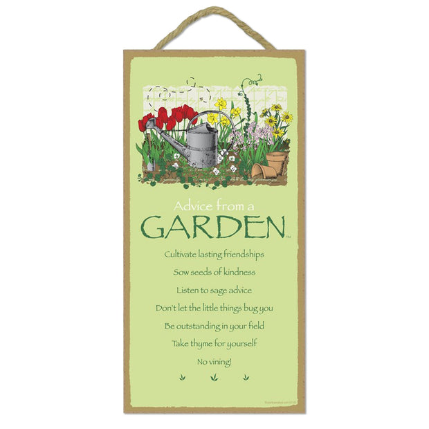 Advice from a Garden Wooden Sign