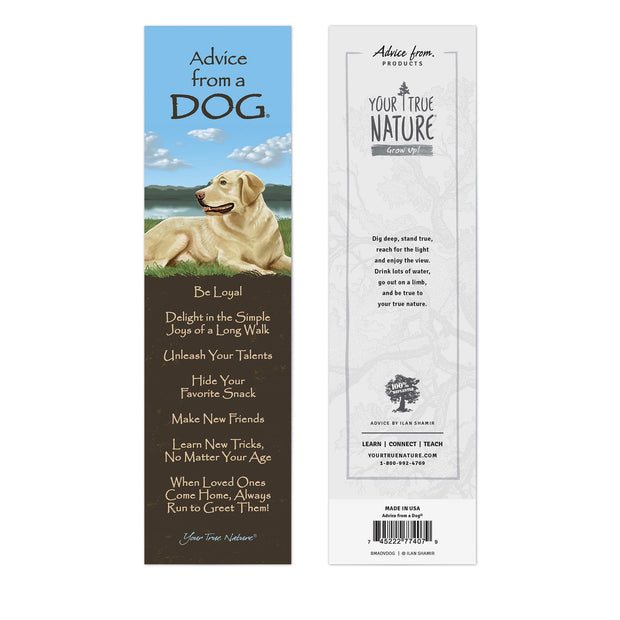 Advice from a Dog Laminated Bookmark