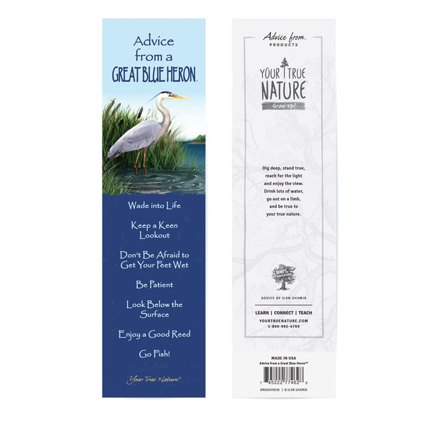 Advice from a Great Blue Heron Laminated Bookmark