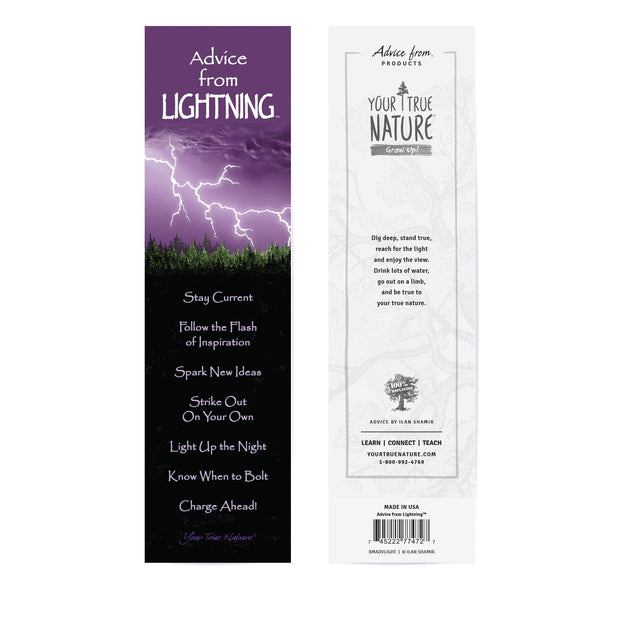 Advice from Lightning Laminated Bookmark