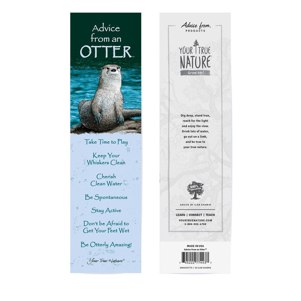 Advice from an Otter Bookmark - Laminated