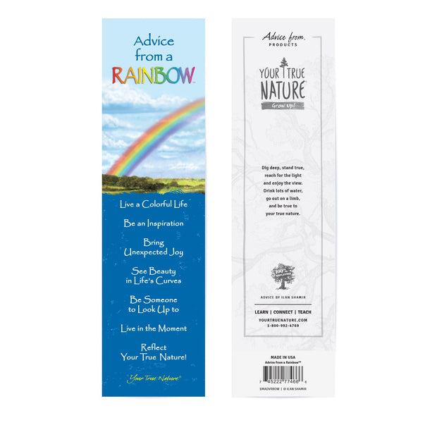 Advice from a Rainbow Laminated Bookmark