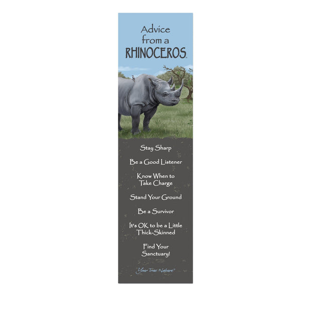 Advice from a Rhinoceros Laminated Bookmark