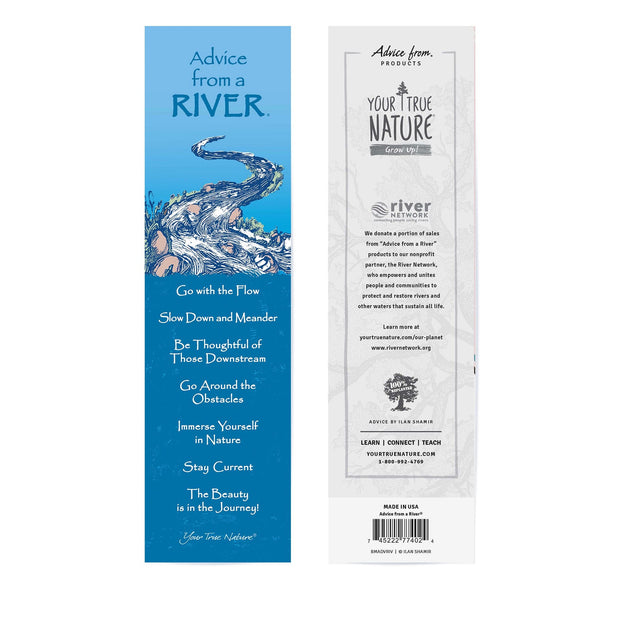 Advice from a River Laminated Bookmark