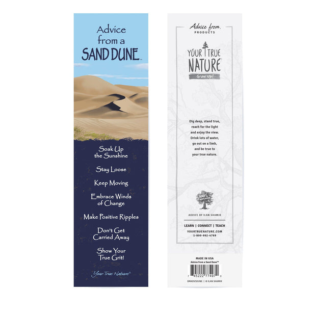 Advice from a Sand Dune Bookmark - Laminated