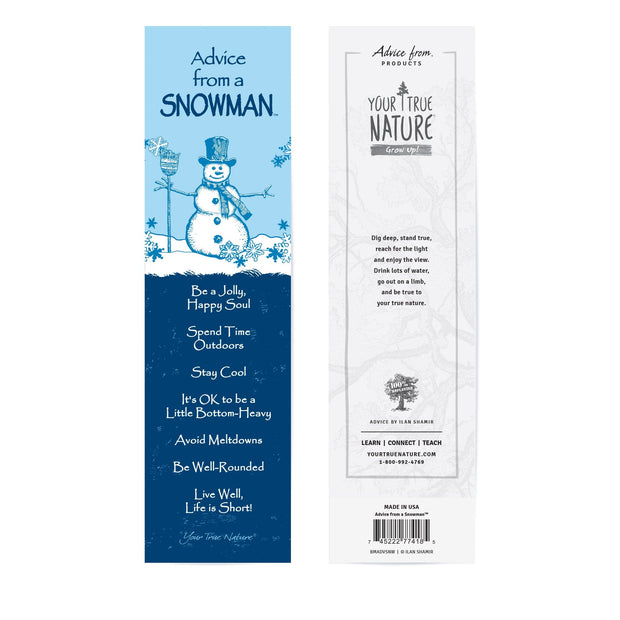 Advice from a Snowman Laminated Bookmark